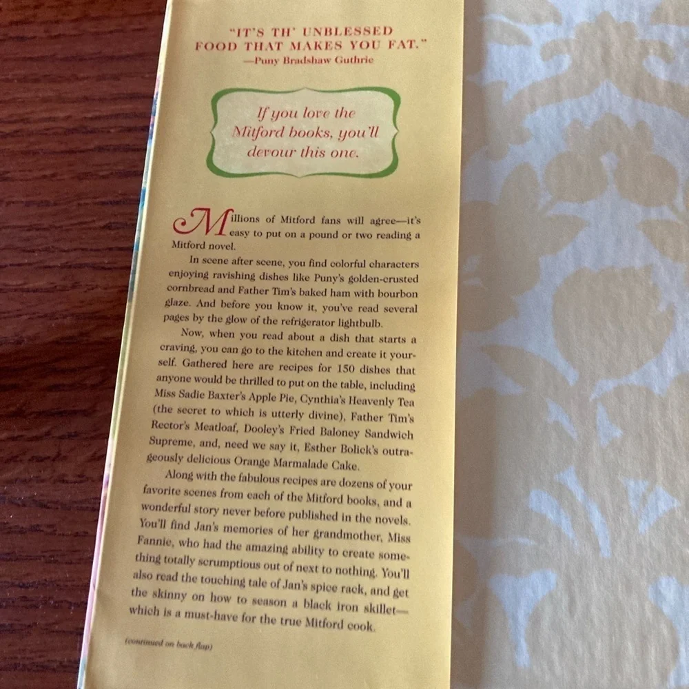 Mitford Cookbook and Kitchen Reader - Hardcover - Jan Karon - Recipes - YUM